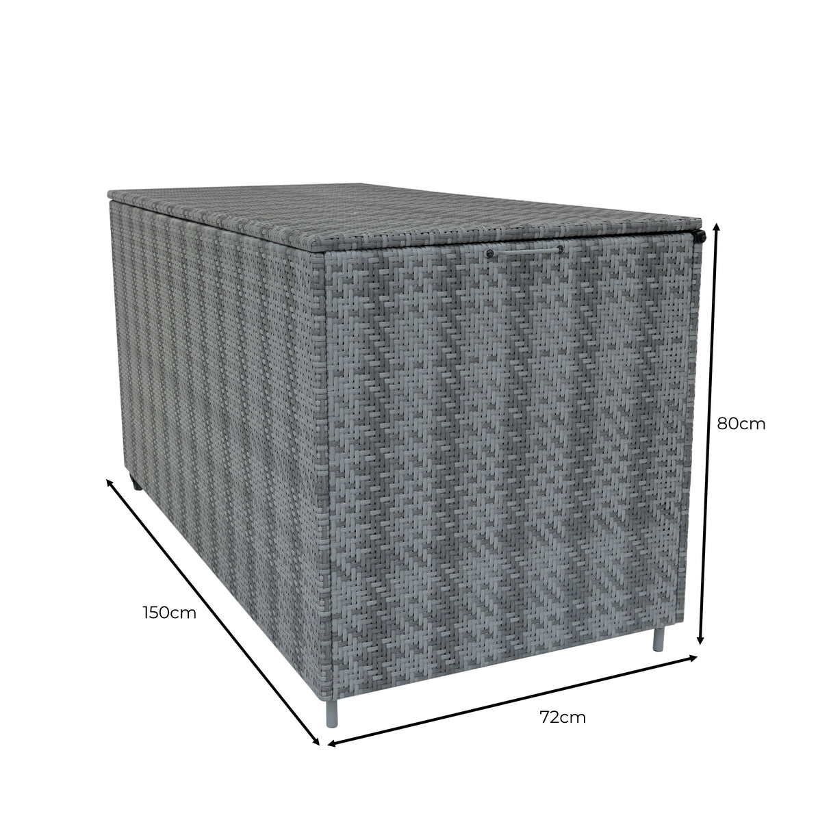 Baule in Rattan 700L per Esterno – Grigio