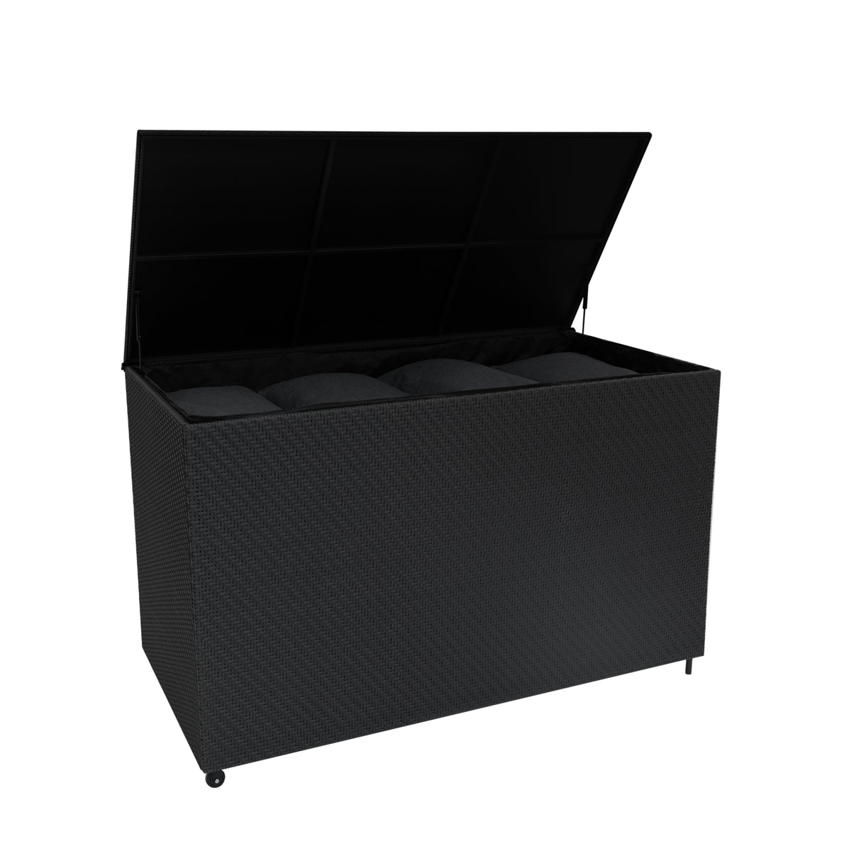 Baule Serafina in Rattan 996L per Esterno – Nero