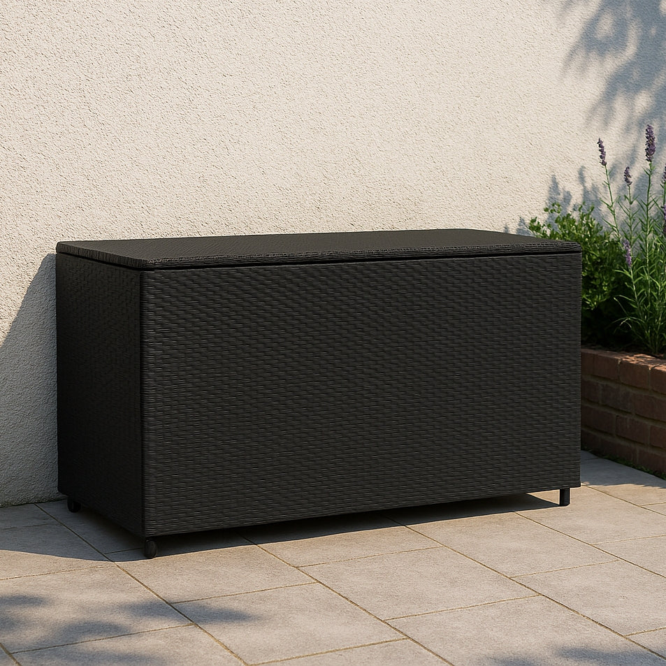 Baule Serafina in Rattan 996L per Esterno – Nero
