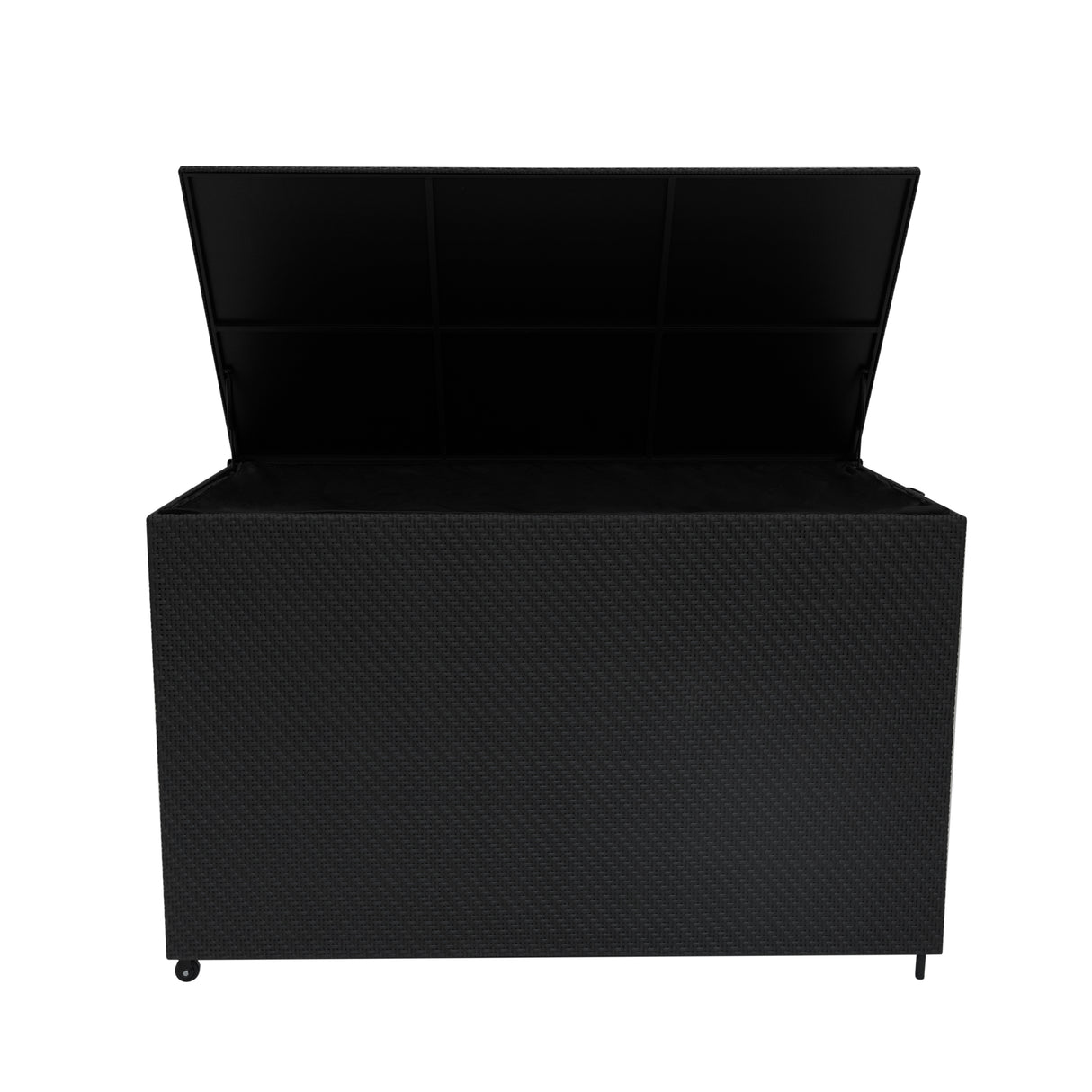 Baule Serafina in Rattan 996L per Esterno – Nero