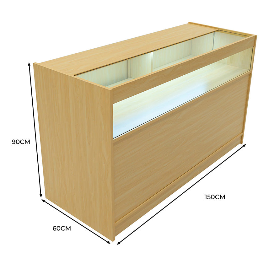 Bancone da Negozio LED B1500 – Acero