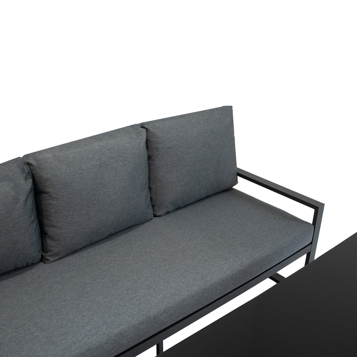 Set Divano Angolare in Alluminio - Grigio Antracite
