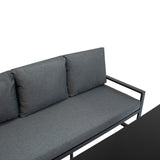 Set Divano Angolare in Alluminio - Grigio Antracite