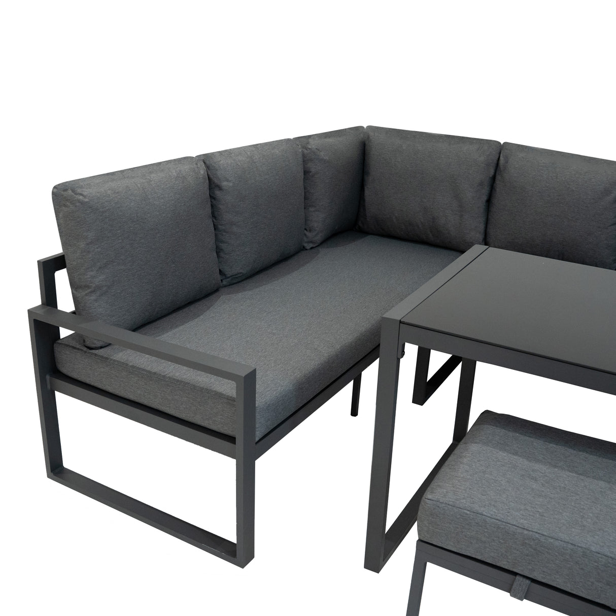 Set Divano Angolare in Alluminio - Grigio Antracite