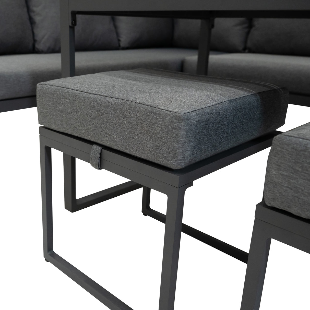 Set Divano Angolare in Alluminio - Grigio Antracite