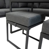 Set Divano Angolare in Alluminio - Grigio Antracite