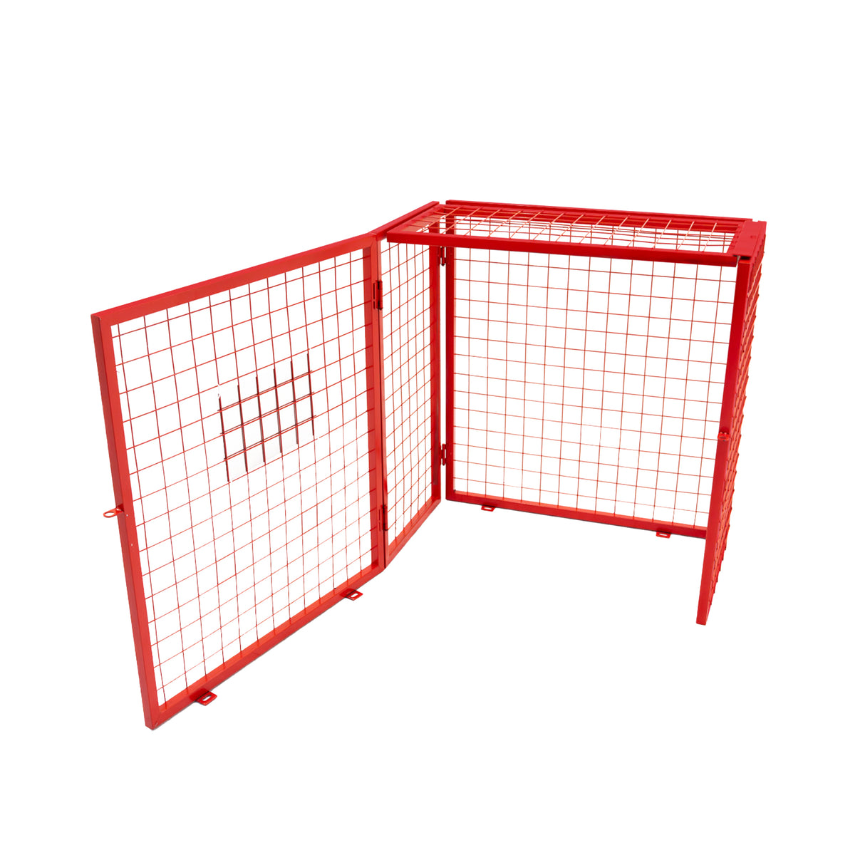 Gabbia a Rete Pieghevole per Bombole di Gas Rossa - 90cm x 80cm x 43cm