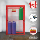 Gabbia Rete Pieghevole per Bombole di Gas – 181cm x 116cm x 57cm