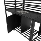 Set Cucina da Esterno in Alluminio 3 Pezzi