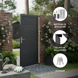 Porta da Giardino in Pannello Ecolegno - Grigio
