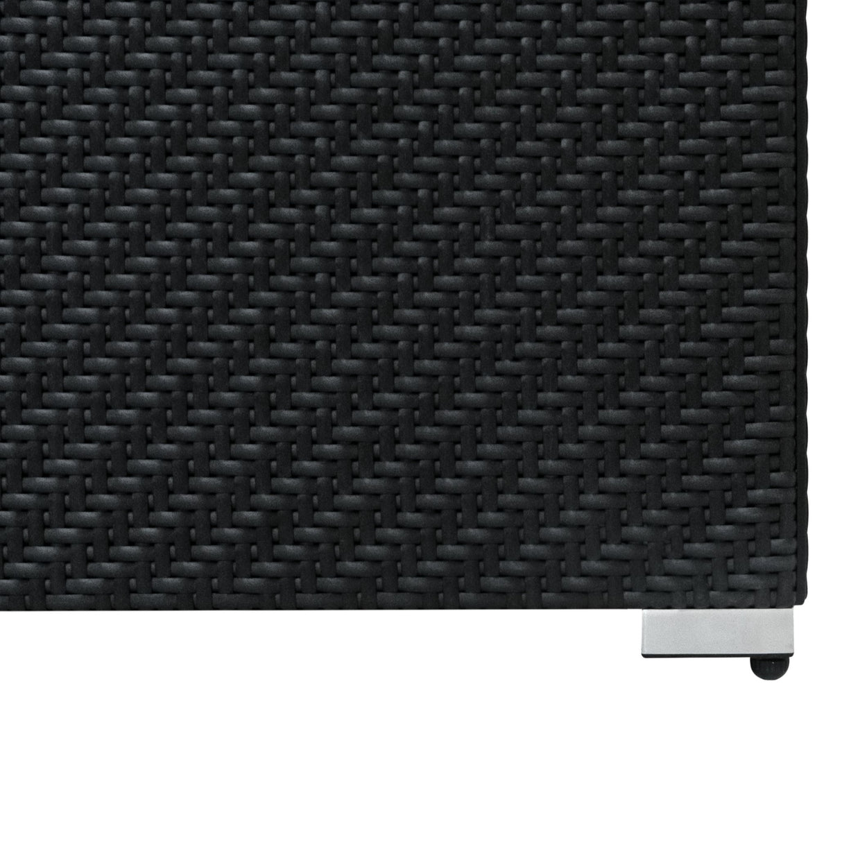 Set Mobili da Giardino 6 Pezzi in Rattan Nero