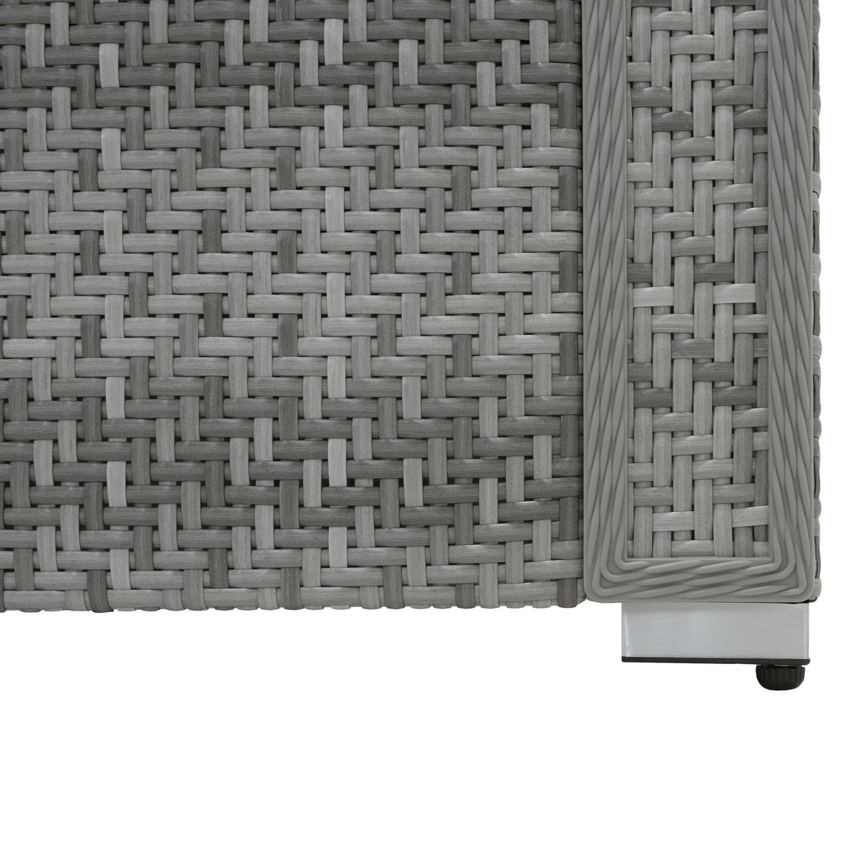 Set Mobili da Giardino 6 Pezzi in Rattan Grigio