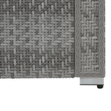 Set Mobili da Giardino 6 Pezzi in Rattan Grigio