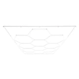 Sistema di Illuminazione LED Esagonale x10 con Cornice