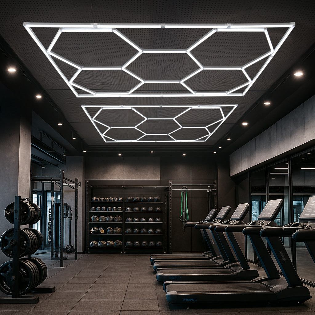 Sistema di Illuminazione LED Esagonale x10 con Cornice