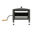 Strizzatore manuale per indumenti in metallo grigio con manico in legno, design robusto e cilindro nero per strizzare efficacemente i tessuti