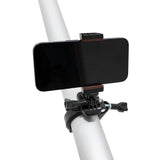 Telecamera per aspiratore grondaie 4K con zoom, montata su un supporto nero, con custodia impermeabile e design compatto e robusto