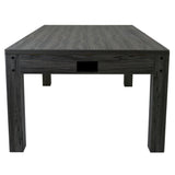 Tavolo multigioco 7-in-1 in legno grigio, superficie liscia e resistente, design moderno con angoli squadrati e cassetto integrato