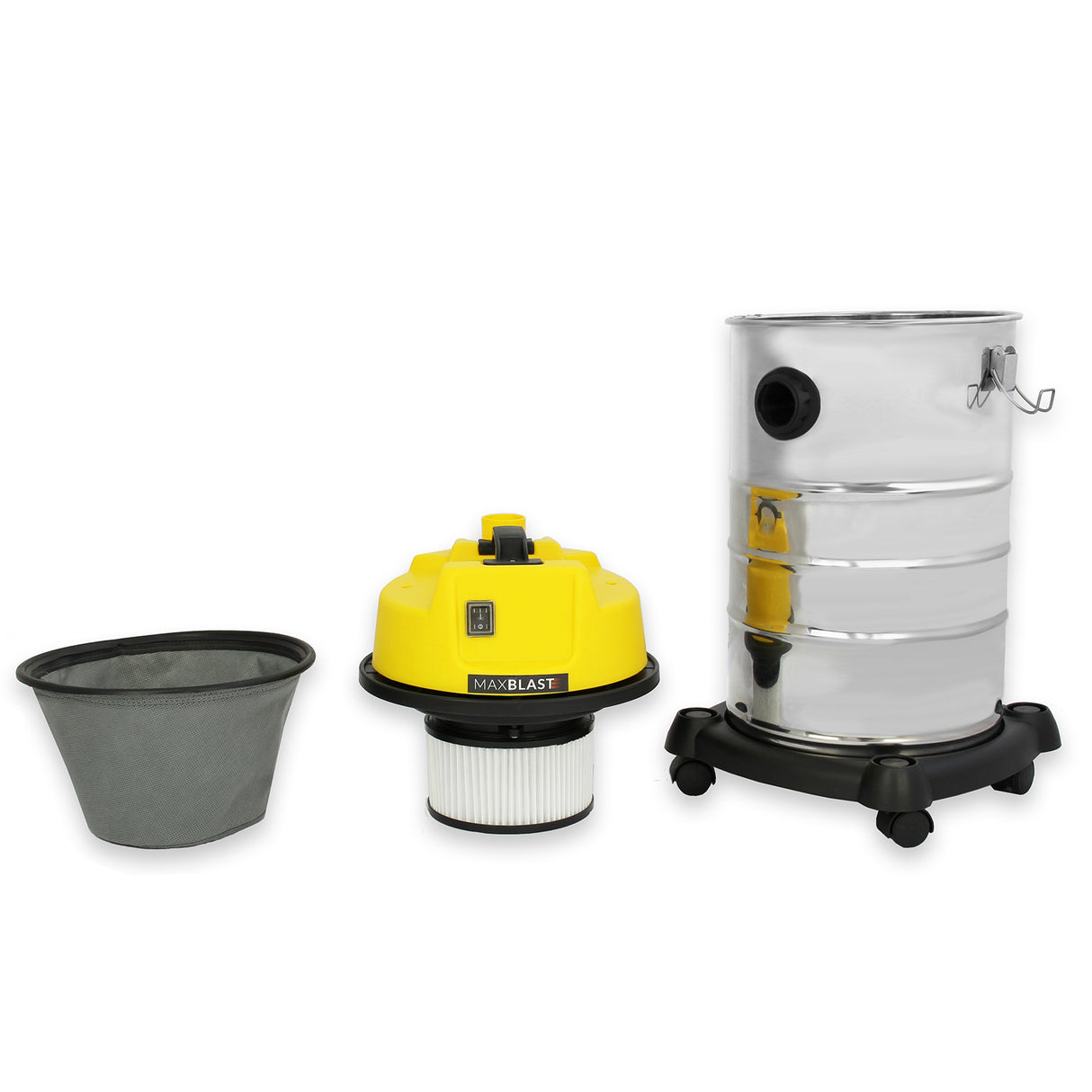 Aspiratore Industriale 30L Solidi e Liquidi con Kit Tubi Pulizia Grondaie