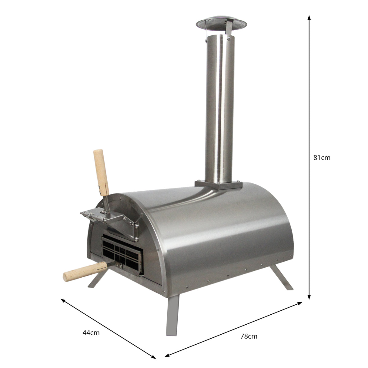 Set Divano Angolare da Giardino in Alluminio con Forno Pizza da Tavolo - Grigio Antracite
