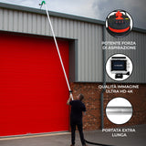 Aspiratore 90L umido/secco con aste 7,2m, tubo 5m e telecamera 4K