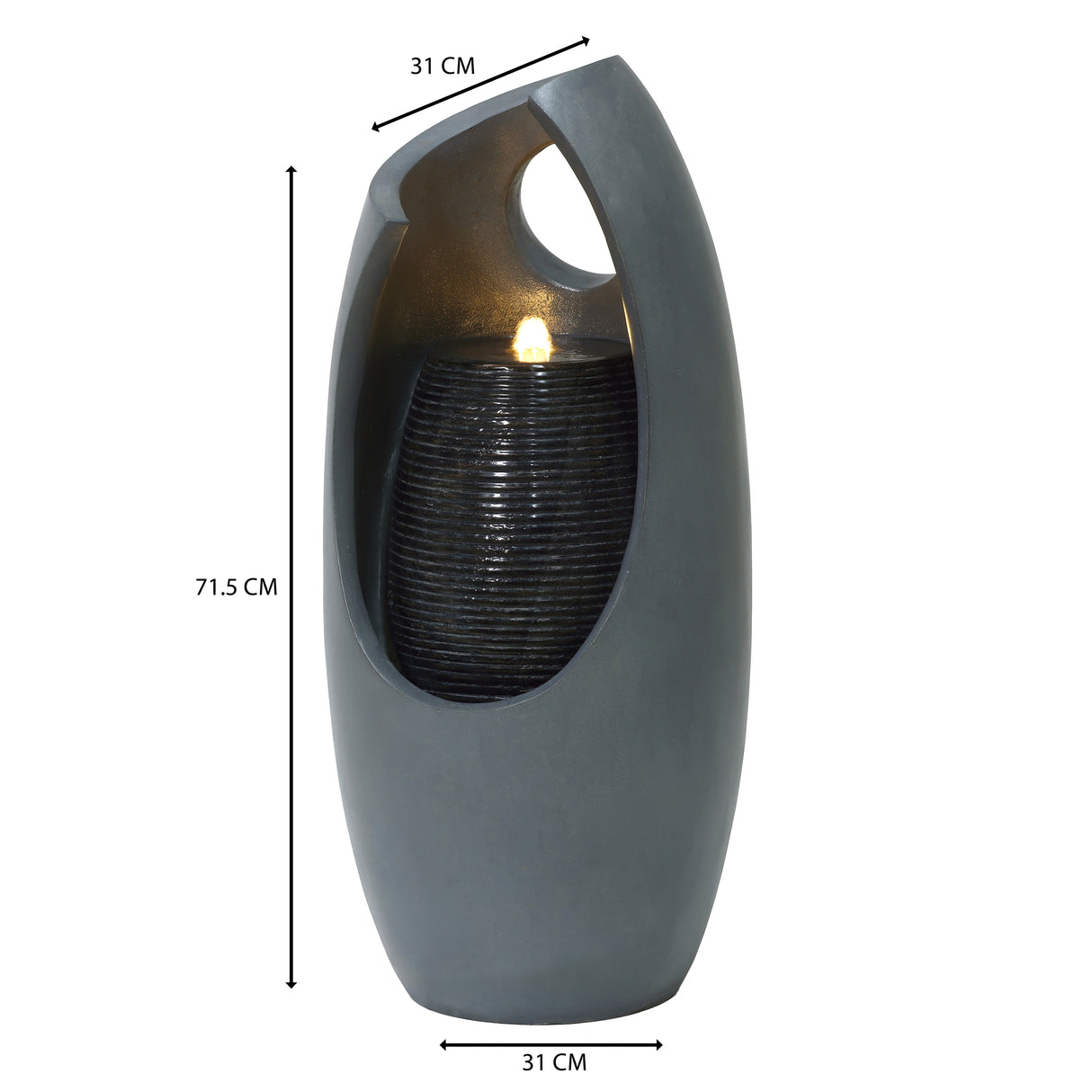 Fontana da Giardino Elettrica Cascata LED Pompa Radiant Falls