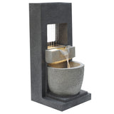 Fontana da Giardino Elettrica LED Pompa Cascade Springs