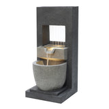 Fontana da Giardino Elettrica LED Pompa Cascade Springs