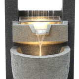 Fontana da Giardino Elettrica LED Pompa Cascade Springs