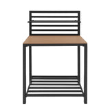 Set Cucina da Esterno 3 Pezzi in Alluminio e Legno con Lavello Modulare