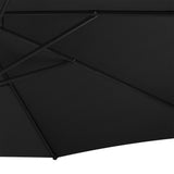 Ombrellone Decentrato 3m Nero con Manovella e Copertura Impermeabile e Decentrato Quadrata – Set 4 Pesi