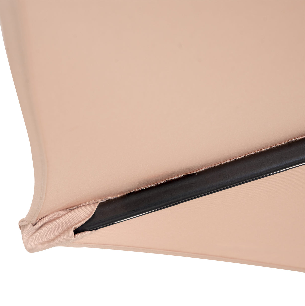 Ombrellone Decentrato 3m Beige con Manovella e Copertura Impermeabile e Decentrato Quadrata – Set 4 Pesi