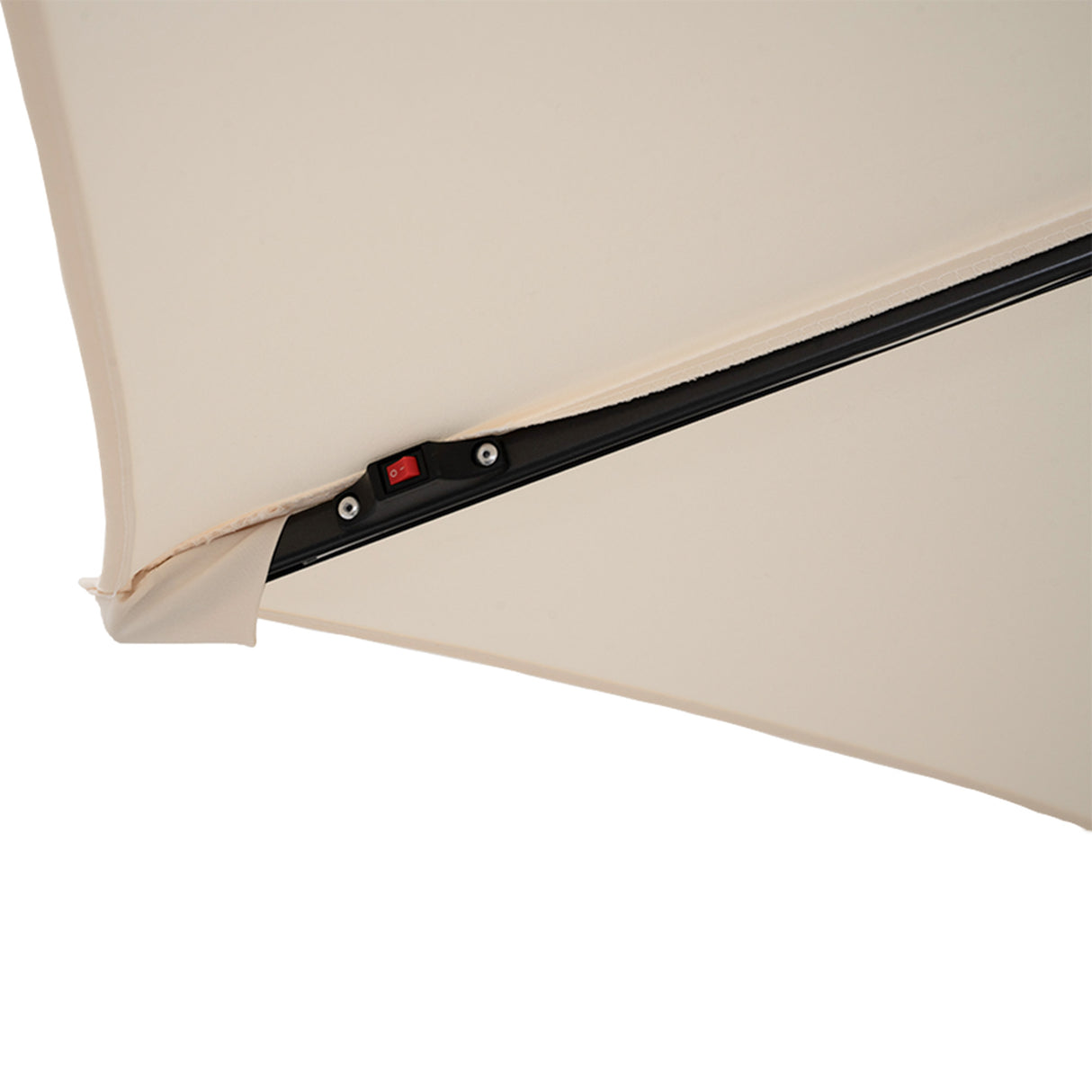 Ombrellone Decentrato LED 3m Cream con Luci Solari