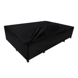 Set Mobili da Giardino in Alluminio 7 Posti con Tavolo Fire Pit Integrato