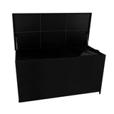 Box Contenitore in Rattan 700L per Cuscini - Nero