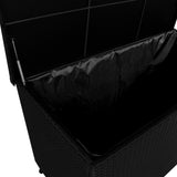 Box Contenitore in Rattan 700L per Cuscini - Nero
