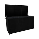 Box Contenitore in Rattan 700L per Cuscini - Nero