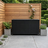 Box Contenitore in Rattan 700L per Cuscini - Nero