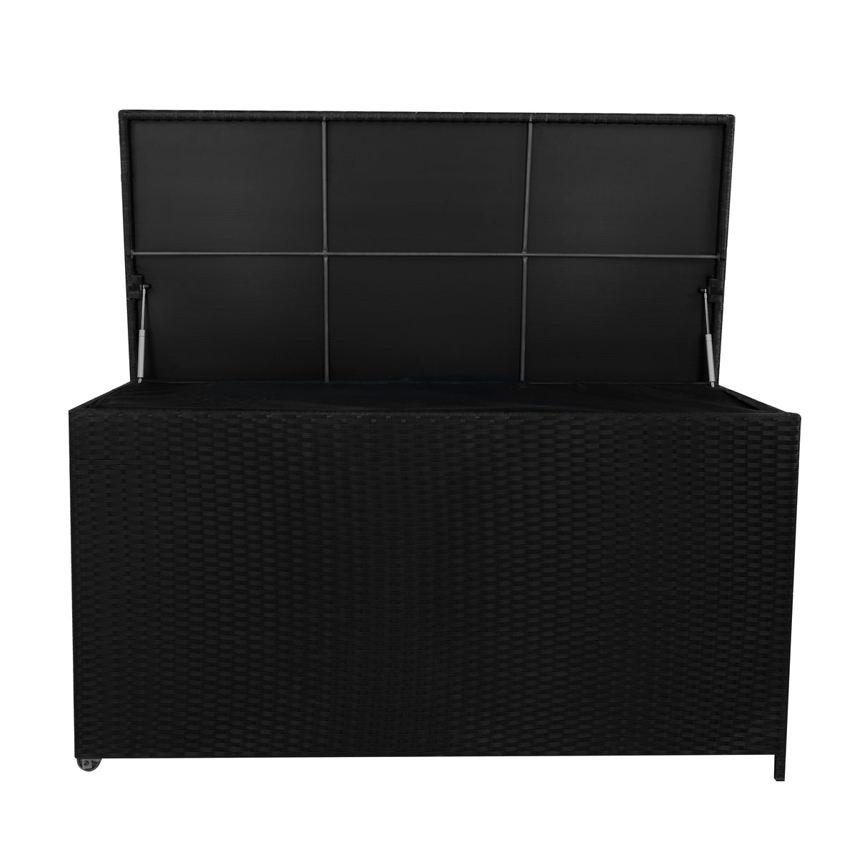 Box Contenitore in Rattan 700L per Cuscini - Nero