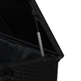Box Contenitore in Rattan 700L per Cuscini - Nero
