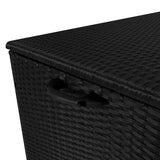Box Contenitore in Rattan 700L per Cuscini - Nero