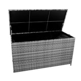 Box Contenitore in Rattan 700L per Cuscini - Grigio