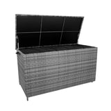 Box Contenitore in Rattan 700L per Cuscini - Grigio
