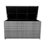 Box Contenitore in Rattan 700L per Cuscini - Grigio