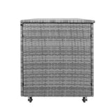 Box Contenitore in Rattan 700L per Cuscini - Grigio