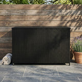 Box Contenitore in Rattan 996L per Cuscini - Nero