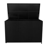 Box Contenitore in Rattan 996L per Cuscini - Nero