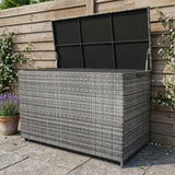 Box Contenitore in Rattan 996L per Cuscini - Grigio