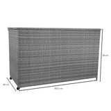 Box Contenitore in Rattan 996L per Cuscini - Grigio