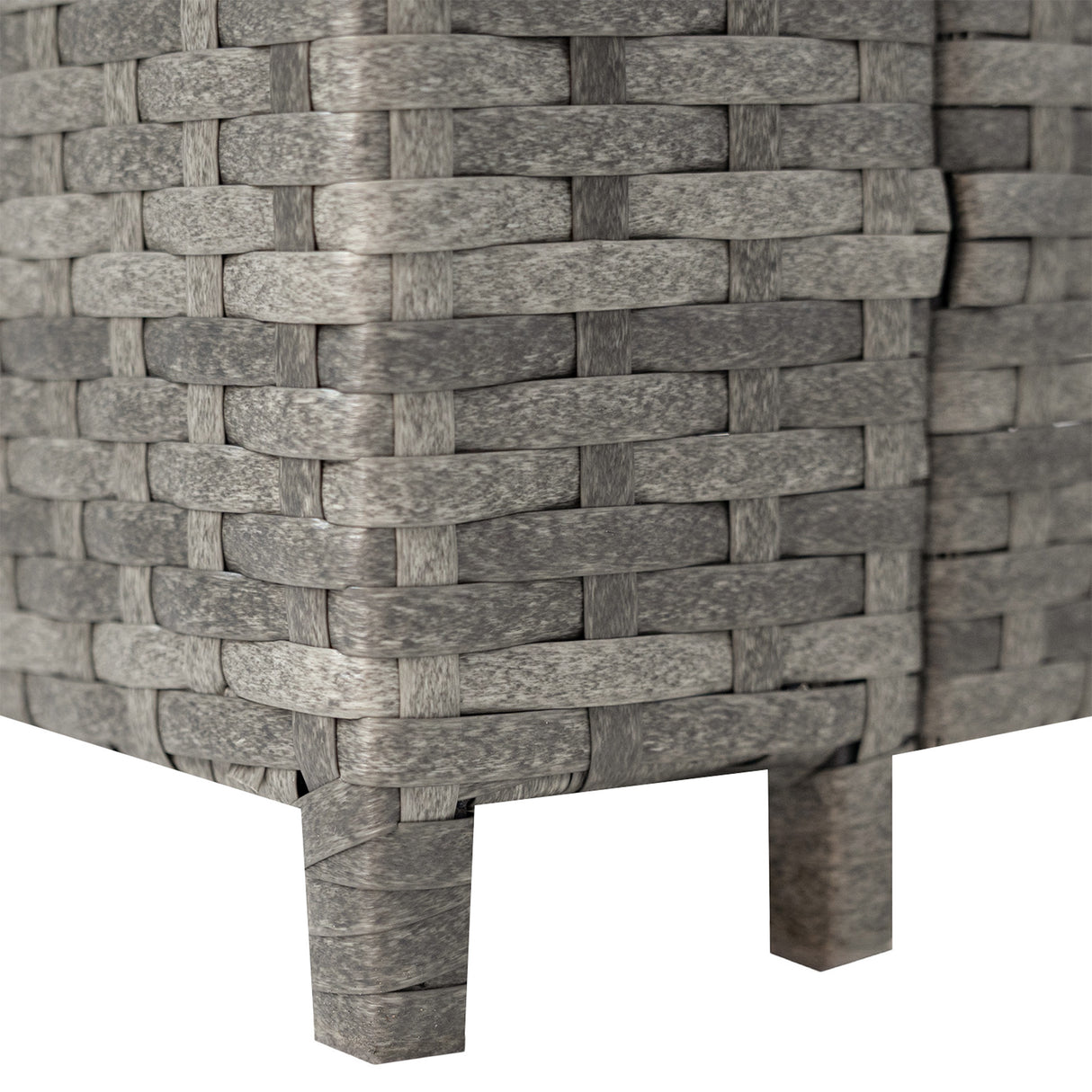 Set Mobili da Giardino in Rattan 8 Posti con Tavolo Firepit – Grigio